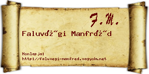 Faluvégi Manfréd névjegykártya